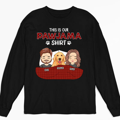 Pajama Shirt Couple Version 2 - Personalized Custom Long Sleeve T-shirt