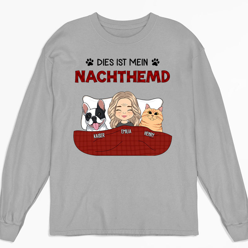 Nachthemd 2 - Personalisiertes Langarm T-Shirt