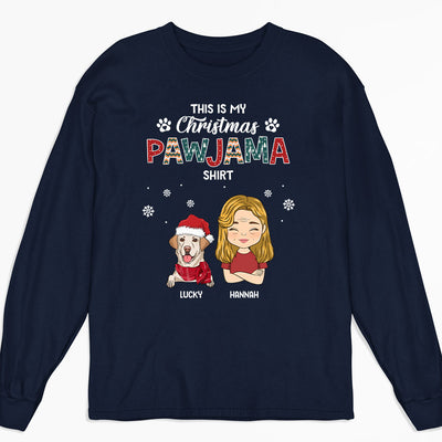 Christmas Pajama Shirt - Personalized Custom Long Sleeve T-shirt