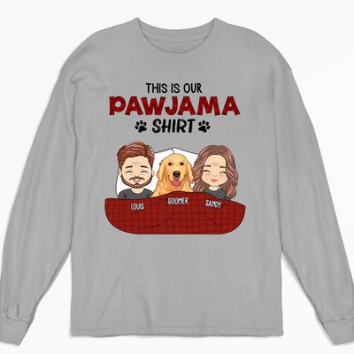 Pajama Shirt Version Couple - Personalized Custom Long Sleeve T-shirt