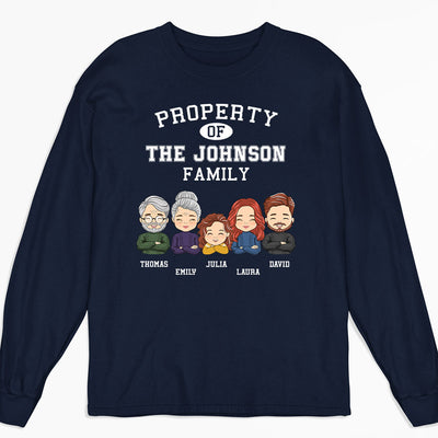 Property Of Family - Personalized Custom Long Sleeve T-shirt