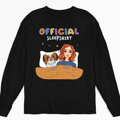 Official Sleeping Shirt - Personalized Custom Long Sleeve T-shirt