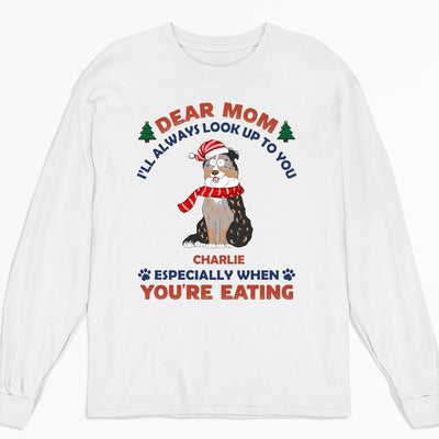 Look Up When Eating - Personalized Custom Long Sleeve T-shirt