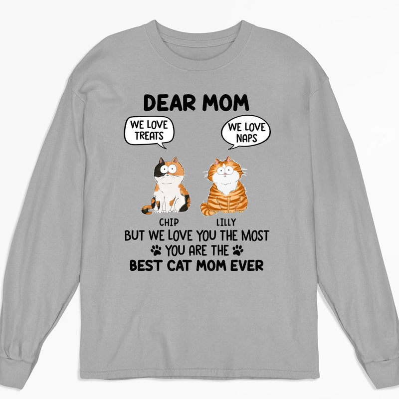 Best Fur Mom Ever - Personalized Custom Long Sleeve T-shirt