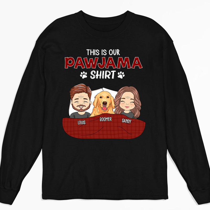 Pajama Shirt Version Couple - Personalized Custom Long Sleeve T-shirt