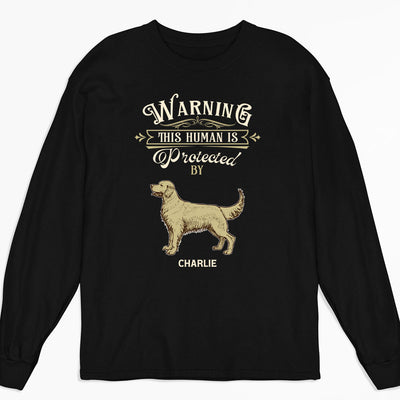 Warning Human - Personalized Custom Long Sleeve T-shirt