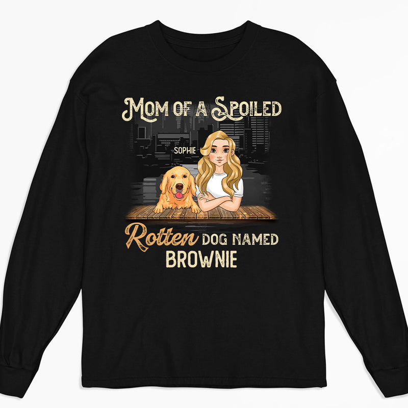 Mom Of Spoiled Dogs - Personalized Custom Long Sleeve T-shirt