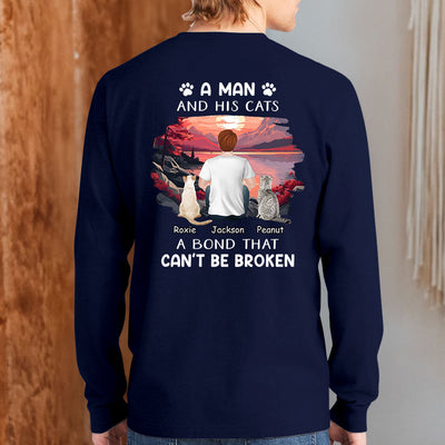 Man With Pets - Personalized Custom Long Sleeve T-shirt