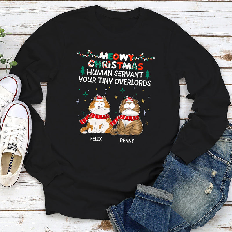 Meowy Christmas - Personalized Custom Long Sleeve T-shirt