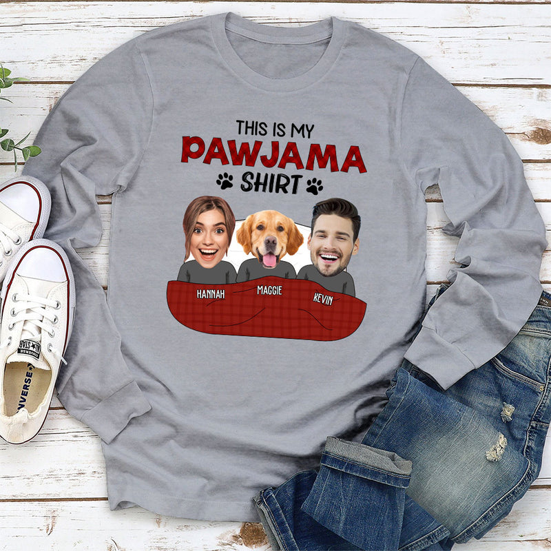 Pajama Shirt Photo - Personalized Custom Long Sleeve T-shirt