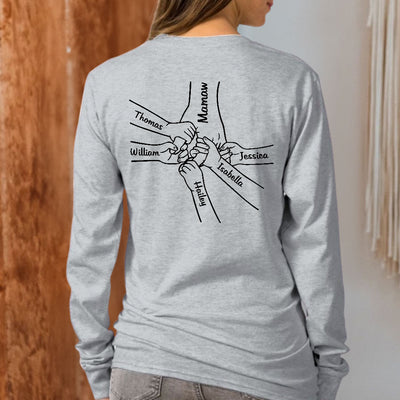 Hand In Hand - Personalized Custom Long Sleeve T-shirt