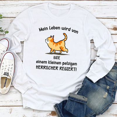 Mein Leben wird von - Personalisiertes Langarm T-Shirt