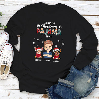 Christmas Pajama Shirt - Personalized Custom Long Sleeve T-shirt