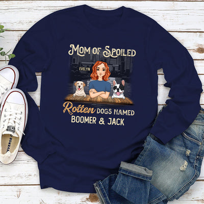 Mom Of Spoiled Dogs - Personalized Custom Long Sleeve T-shirt