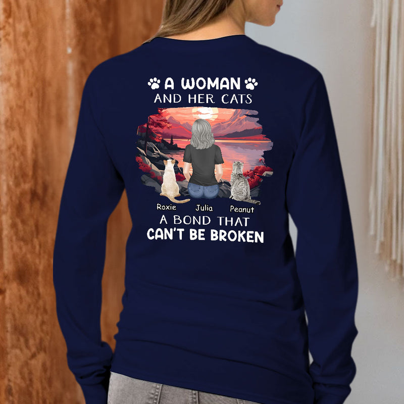 Woman With Pets - Personalized Custom Long Sleeve T-shirt