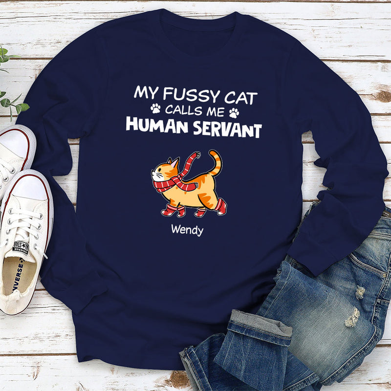 My Fussy Cat - Personalized Custom Long Sleeve T-shirt