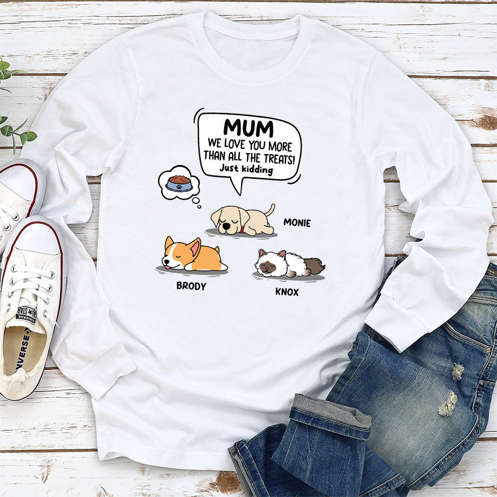 Pet Just Kidding - Personalized Custom Long Sleeve T-shirt