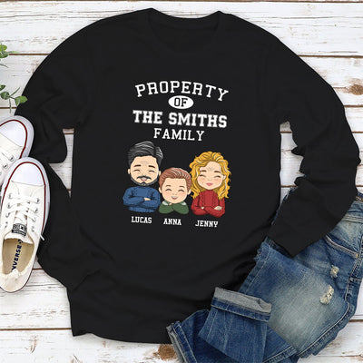 Property Of Family - Personalized Custom Long Sleeve T-shirt