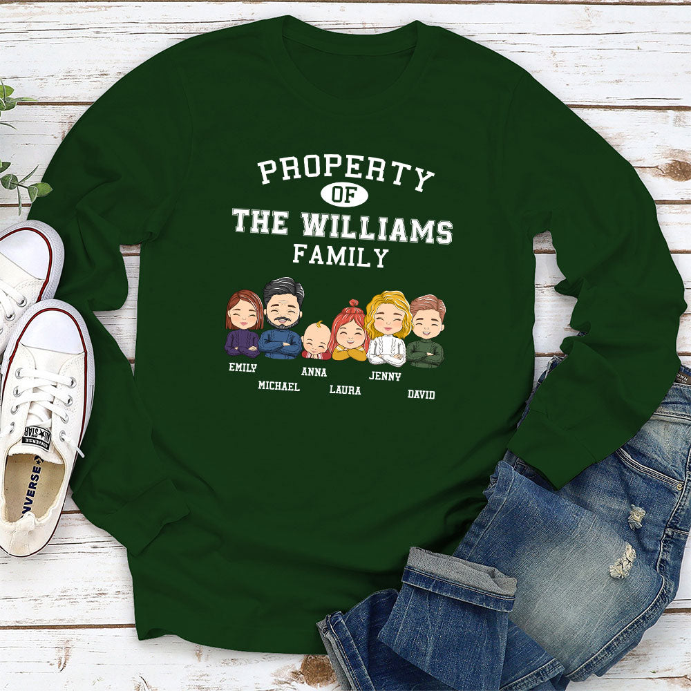 Property Of Family - Personalized Custom Long Sleeve T-shirt