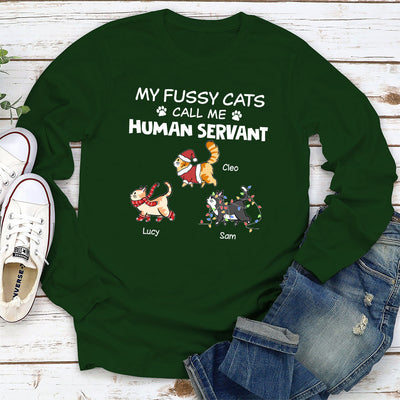 My Fussy Cat - Personalized Custom Long Sleeve T-shirt