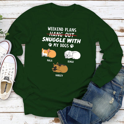 Hang Out Or Snuggle 2 - Personalized Custom Long Sleeve T-shirt