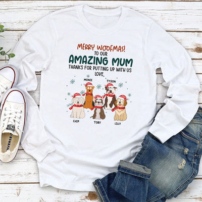 Funny Woofmas - Personalized Custom Long Sleeve T-shirt