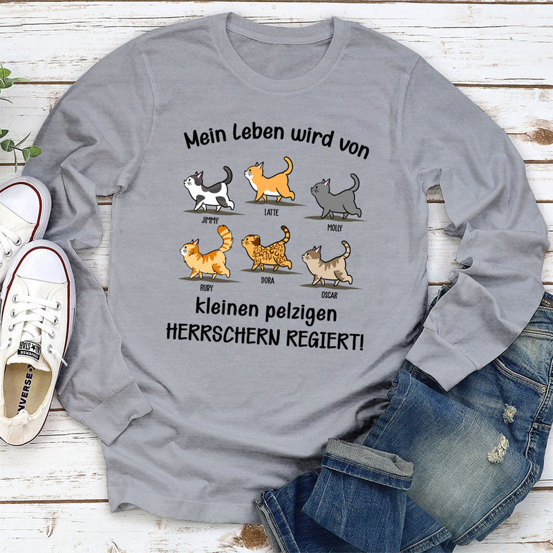 Mein Leben wird von - Personalisiertes Langarm T-Shirt