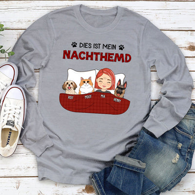 Nachthemd 2 - Personalisiertes Langarm T-Shirt