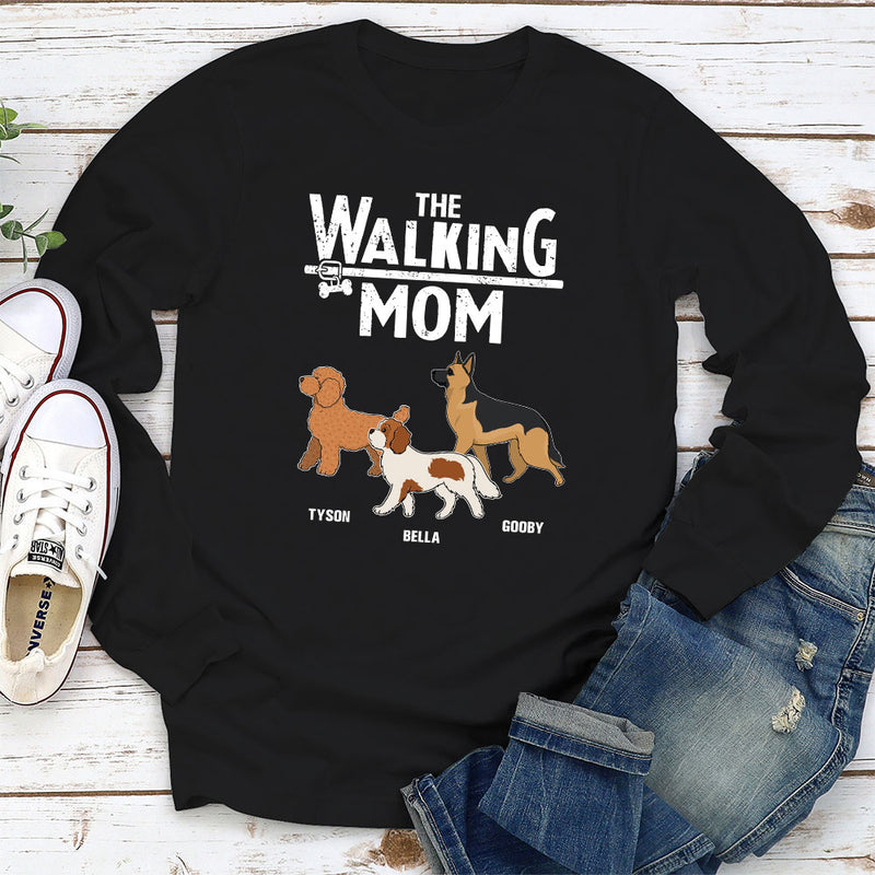 Walking Dad Mom - Personalized Custom Long Sleeve T-shirt