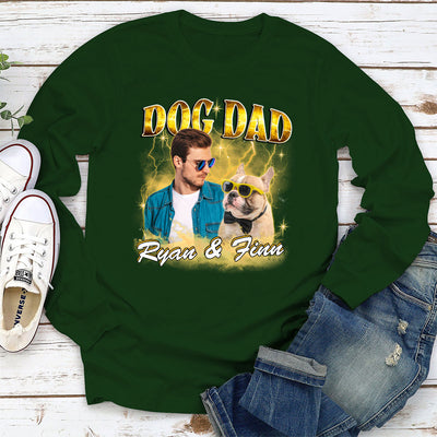 Dog Mom Dad Vintage  - Personalized Custom Long Sleeve T-shirt