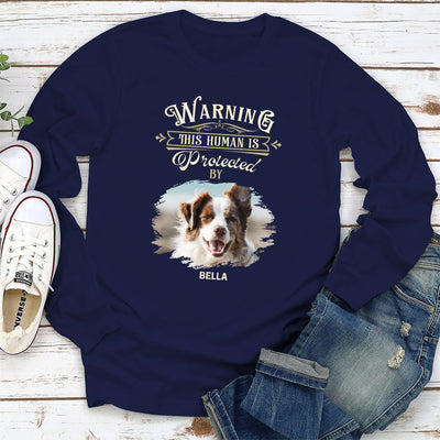 Warning Human - Personalized Custom Long Sleeve T-shirt