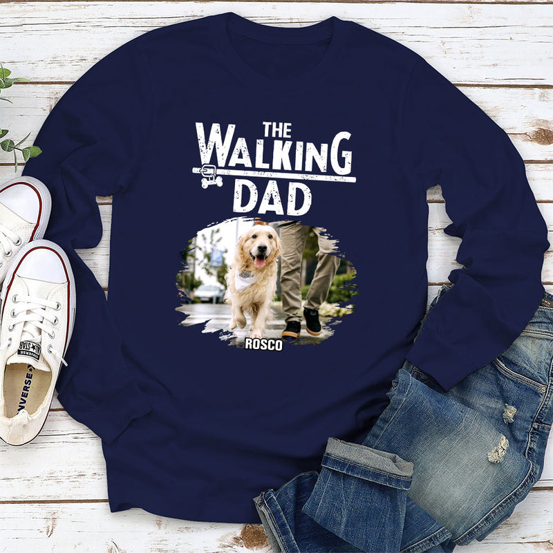 Walking Dad Mom - Personalized Custom Long Sleeve T-shirt