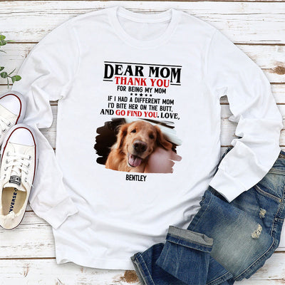 Thank You For Being My Mom - Personalized Custom Long Sleeve T-shirt