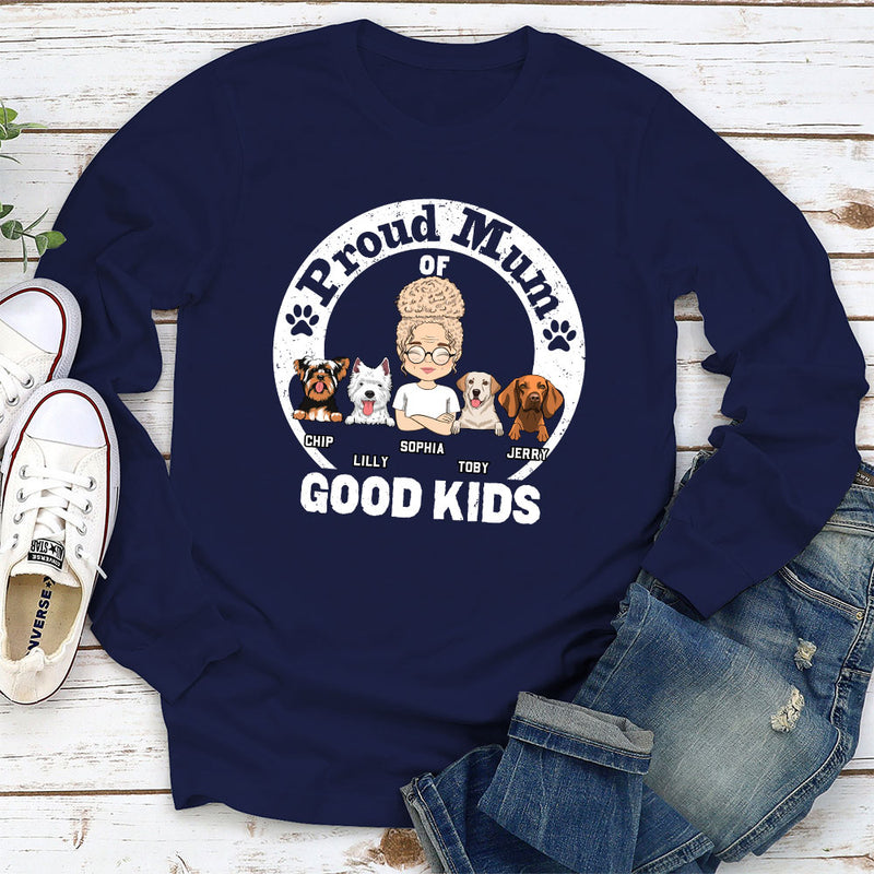 Dad Of Good Kids - Personalized Custom Long Sleeve T-shirt