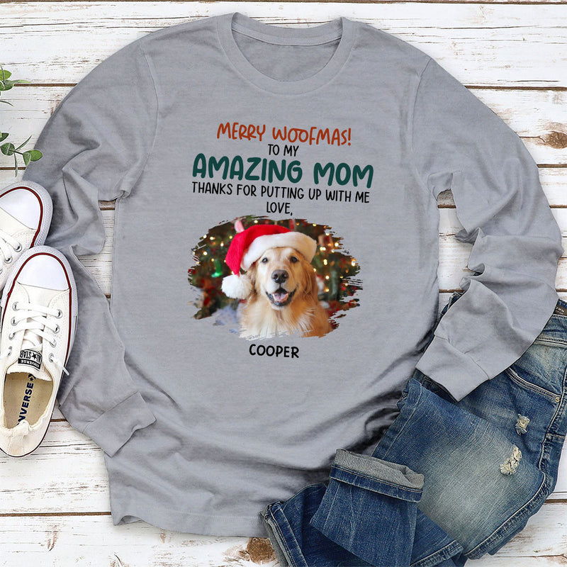 Funny Woofmas - Personalized Custom Long Sleeve T-shirt