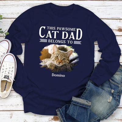 This Pawsome Dad - Personalized Custom Long Sleeve T-shirt