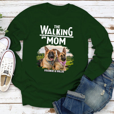 Walking Dad Mom - Personalized Custom Long Sleeve T-shirt