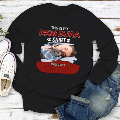 Pajama Shirt Version 3 Photo - Personalized Custom Long Sleeve T-shirt