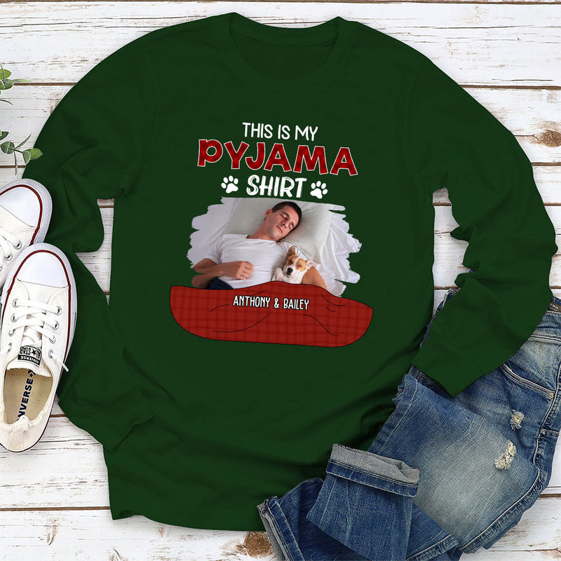 Pajama Shirt Version 3 Photo - Personalized Custom Long Sleeve T-shirt