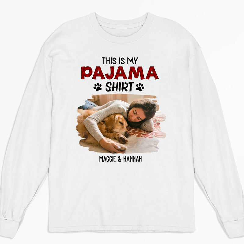 Sleeping Pajama Shirt Photo - Personalized Custom Long Sleeve T-shirt