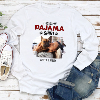 Sleeping Pajama Shirt Photo - Personalized Custom Long Sleeve T-shirt