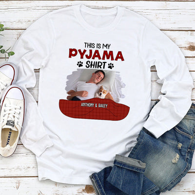 Pajama Shirt Version 3 Photo - Personalized Custom Long Sleeve T-shirt