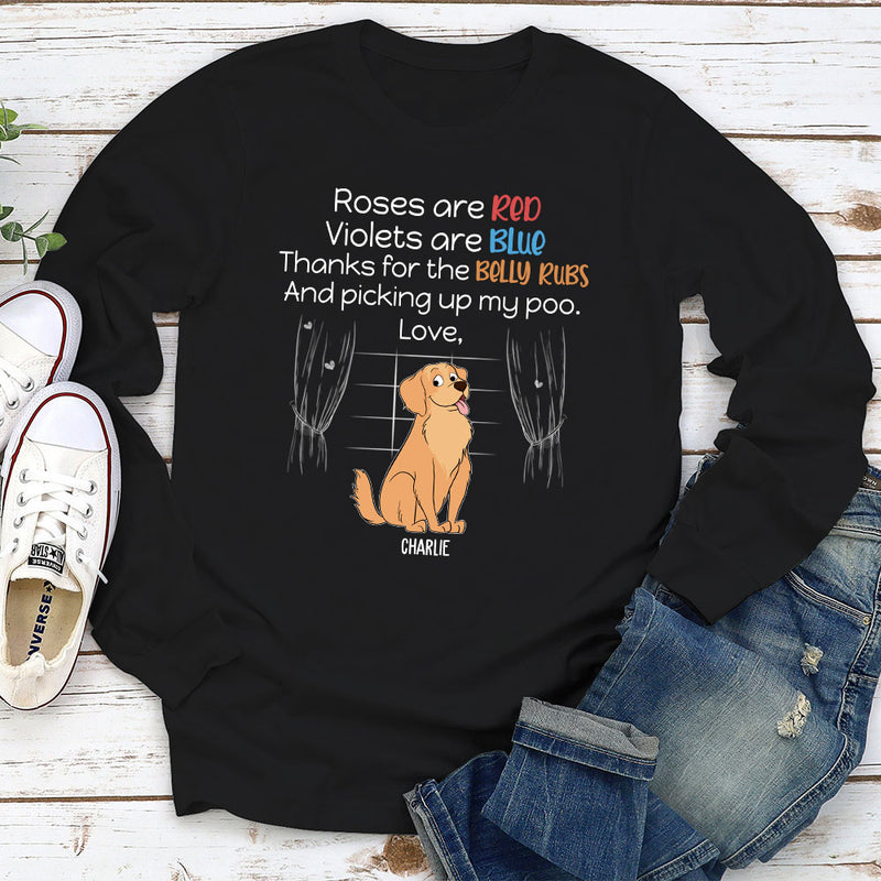 Picking Up My Poo - Personalized Custom Long Sleeve T-shirt