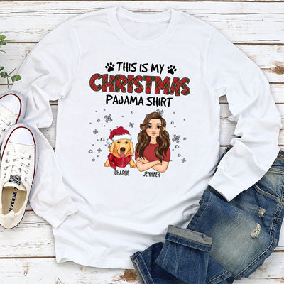 My Christmas Pawjama - Personalized Custom Long Sleeve T-shirt