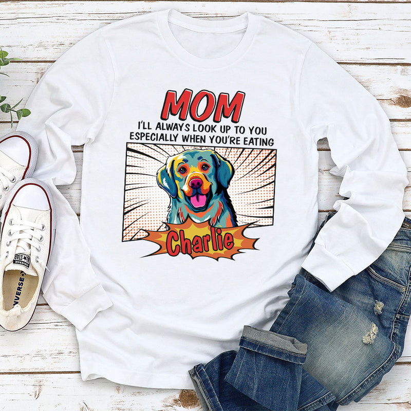 Pop Art Eating Pet - Personalized Custom Long Sleeve T-shirt