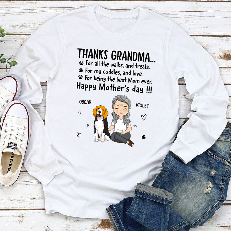 Thanks Mom - Personalized Custom Long Sleeve T-shirt