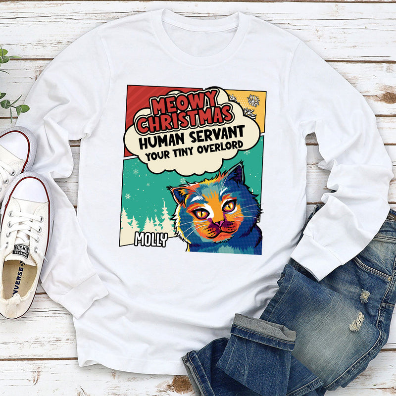 Merry Xmas Human Servant - Personalized Custom Long Sleeve T-shirt