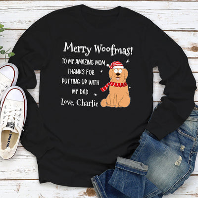 Amazing Christmas With Dog - Personalized Custom Long Sleeve T-shirt