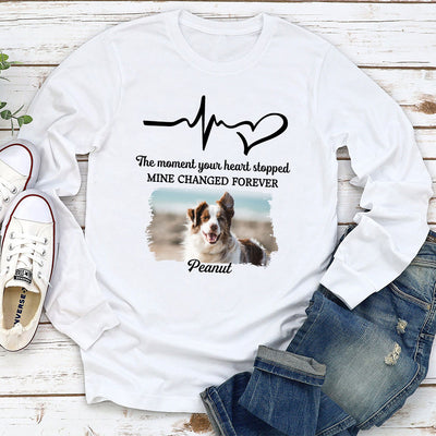 The Moment Your Heart Stopped - Personalized Custom Long Sleeve T-shirt
