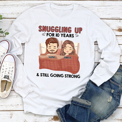 Snuggling Up - Personalized Custom Long Sleeve T-shirt